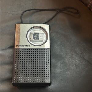 Panasonic Silver and Black Portable AM Radio